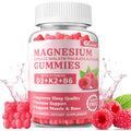 Magnesium Glycinate Gummies 400mg - with Citrate Taurate & Malate - Vitamin D3 K2 & B6 Complex - Sugar Free Magnesium Gummies for Adults & Kids - Sleep Support - Vegan Gluten Free - 60 Gummies